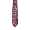 thumbnail image 2 of ROMARIO MANZINI White Floral on Raspberry PRINTED DESIGN TIE, 2 of 3