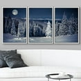 thumbnail image 3 of wall26 Framed Canvas Print Wall Art Set Moonlight Winter Snow Mountain Forest Nature Wilderness Photography Realism Rustic Landscape Colorful Cool for Living Room, Bedroom, Office - 24"x36", 3 of 5