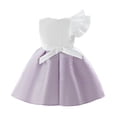 thumbnail image 6 of Zshosam Tulle Dress Toddler Girls Dress Contrast Mesh Puffy Short Sleeve A Line Casual Party Dress Size 3T 4T,(Light Purple 3-4 Years), 6 of 8
