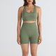 thumbnail image 2 of Pantalones de Yoga de Mujer de Color Sólido sin Costuras de Dos Piezas Yoga Set 87% Nylon 13% Spandex, Cómodos Pantalones Cortos Deportivos para el Gimnasio, 2 of 9
