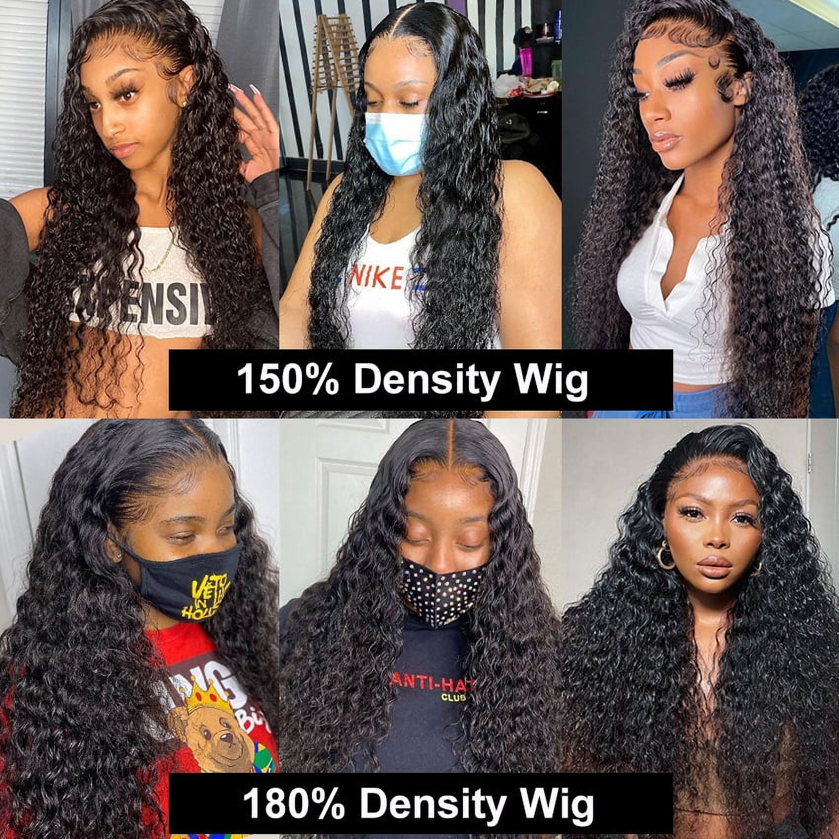 13x6 DOPI Lace Frontal Wig DOPI Deep Wave Wigs For Brazilian Women Curly Human Hair 40 Inch Hair Deep Water Wave Lace Front Wig