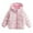 Pink, variant on Winter Hooded Jacket for Girls Toddler 3-11Years Floral Printed Long Sleeved Casual Lightweight Outdoor Warm Padded Jacket for Girls