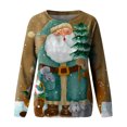 thumbnail image 4 of Camisas navideñas para mujer, sudadera ligera con cuello redondo de manga larga estampada, camisetas cómodas gráficas Fridja FKASFK1102, 4 of 4