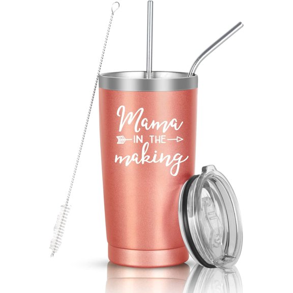 Mama In The Making New Mom Travel Tumbler, Funny Pregnant Mom Baby Shower Gifts, Funny Mother''s Day Gifts For Pregnant Mom Mom To Be Her, Insulated Stainless Steel Travel Tumbler