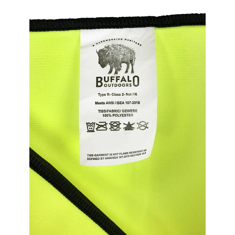 Buffalo Outdoors Workwear Hi Vis Safety Work Vest 