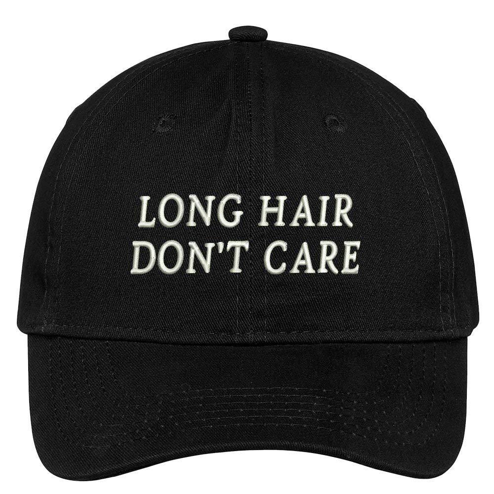 Trendy Apparel Shop Long Hair Don T Care Embroidered Cap Premium