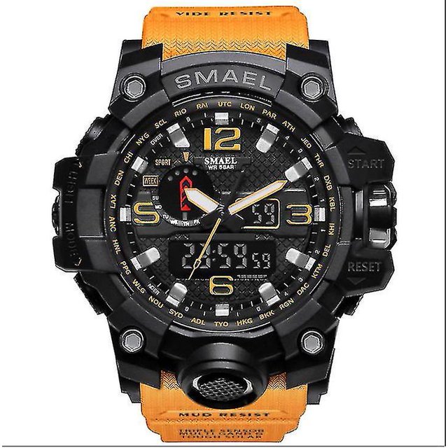 Reloj de doble pantalla deportivo multifuncional a prueba de agua???Azul??‰ ZefeiWu 8390612573620