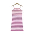 thumbnail image 5 of BLVB Women's Crochet Knit Summer Dresses Striped Spaghetti Strap Cami Dress Casual Slim Beach Vacation Mini Dress, 5 of 6
