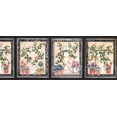 thumbnail image 2 of Concord Wallcoverings Wallpaper Border Garden Pattern Flowers Plants Leaves Sinks Frames for Bathroom Cottage , Green Black Pink Red Purple White Creamy , 9 Inches by 15 Feet TS106382, 2 of 5