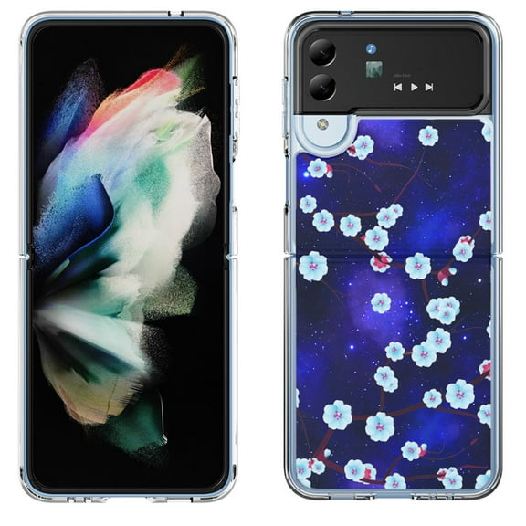 Shockproof Bumper Phone Case for Samsung Galaxy Z Flip 4 5G, by OneToughShield ® - Blossom Stars