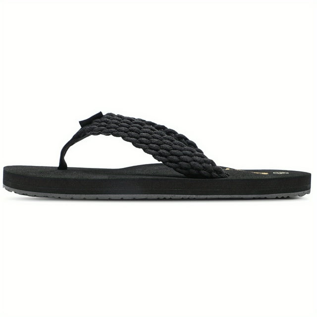 Women‘s Colorful Strap Flip-flops Trendy Open Toe Slip On Slides Summer Lightweight Beach Shoes