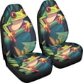 thumbnail image 3 of XYZCANDO Automobile Seat Cover Anti-Scratch Car Front Seat Cover Set Car Seat Covers Waterproof Soft Truck SUV, Frog Leaf, 3 of 10