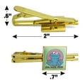 thumbnail image 3 of Sesame Street Cookie Monster Om Nom Nom Square Tie Bar Clip Clasp Tack- Silver or Gold, 3 of 6
