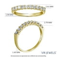 thumbnail image 4 of Vir Jewels 3/4 CTTW Diamond Wedding Band Women 14K Yellow Gold Half Eternity Round Prong Set, 4 of 6