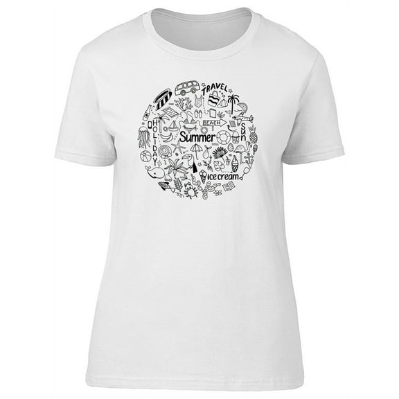 Summer, Ice Cream, Travel, Beach T-Shirt Women -Image by Shutterstock, Female Large