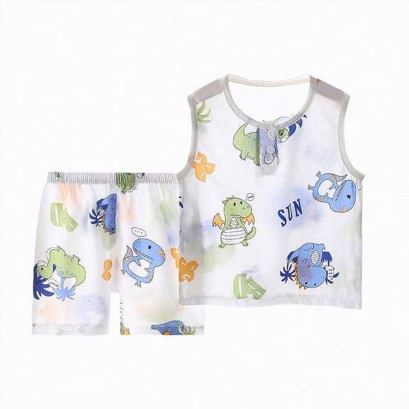 TOWED22 Toddler Baby Boy Clothes for 2t 3t Boys Cute Summer Short Sleeve T-Shirt Tops Shorts Clothes Sets Baby Boy Outfits White,3-4 Y