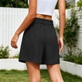 thumbnail image 7 of Xaqiouau Womens Solid Shorts High Waisted Dressy Casual Pleated Bermuda Shorts Summer Loose Fit Business Casual Shorts With Pockets, 7 of 7