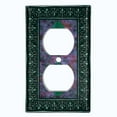 thumbnail image 3 of Metal Light Switch Plate Outlet Cover (Image Of Purple Stone Fleur De Lis FDL007), 3 of 14