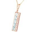 thumbnail image 2 of Galaxy Gold 14K Rose Gold 2.25 Carat Aquamarine Pendant Necklace - March Birthstone - Courage & Clarity - 16" to 24" - Fine Jewelry for Women, 2 of 3