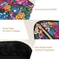 thumbnail image 5 of FORMRS Makeup Bag Travel Cosmetic Organizer for Women Fold Flat Zipper Pouch with Handle, Charming Floral Pattern, 5 of 8