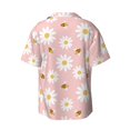 thumbnail image 6 of Daiia Daisy And Bee Men's Linen Shirts Short Sleeve Casual Shirts Button Down Shirt for Men Beach Summer Wedding Shirt-X-Large, 6 of 6