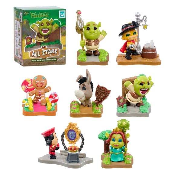 Happy Haul DreamWorks Animation’s Shrek All Stars Scene Setters Surprise Toys, Drop 2 Blind Box Collectible Figures, 3-Inch Figures, Short-Run Drop, Ages 8 