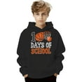 thumbnail image 4 of 100 Days of School Hoodie for Kids Boys Girls Letter Graphic Print Long Sleeve Sweatshirt Preppy Back to School Sweatshirts, 4 of 4