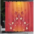 thumbnail image 3 of Ambesonne Oriental Shower Curtain, South Culture Flora, 69"Wx84"L, Ruby Vermilion, 3 of 4