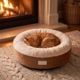 thumbnail image 7 of Pet Villa Cat Dog Bed Removable Cover Winter Warm Cozy Plush Nest for Cats Small Dogs Indoor Rest Sleeping Two Purpose Pet Supplies(M), 7 of 7
