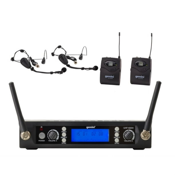 Sistema de micrófono inalámbrico Gemini Sound UHF-6200HL UHF