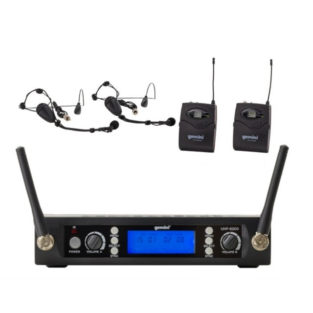 Sistema de micrófono inalámbrico Gemini Sound UHF-6200HL UHF