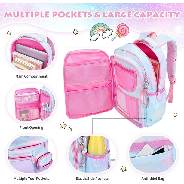Girls Backpack School Backpacks 16 11.5 7.5in for Girls Cute