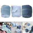 thumbnail image 4 of 3 Rolls Fringe Chiffon Silk Ribbon Wrapping Ribbon 2" x 5 Yards Gifts Wrapping Blue Series, 4 of 9