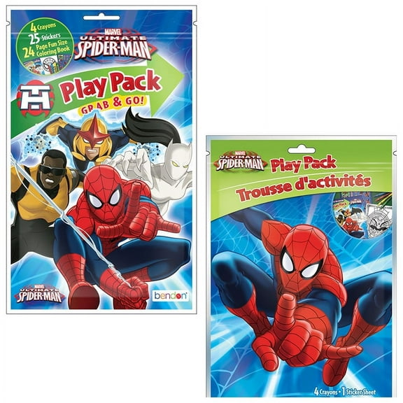 Bendon Bendon Publishing Marvel Ultimate Spider-Man Grab and Go Playback Mini Coloring Book Kit - Colors and Styles May Vary Novelty Character Arts and Crafts