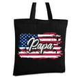thumbnail image 2 of Awkward Styles American Flag Papa Tote Bag Made in the USA Pro America Papa Shopper Bag United States of America Patriotic Canvas Bag for Papa Free to Be Me Retro USA Flag Papa Tote Bag, 2 of 5