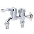 thumbnail image 1 of Miangastore 1 Pc Household Bathroom Faucet Double-control Water Tap Kitchen Faucet (Silver), 1 of 8