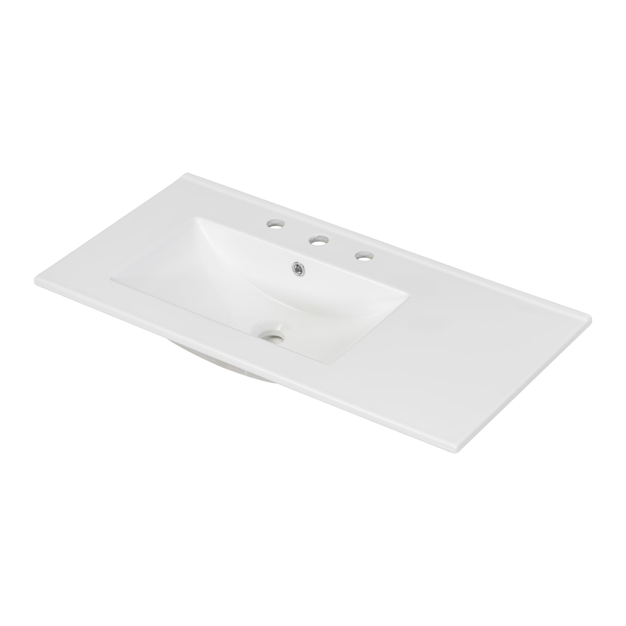 MAYEERTY 36" White Bathroom Vanity Combo - Ceramic Sink, Abundant Storage Cabinet, Functional