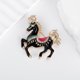 thumbnail image 5 of Broche de caballo esmaltado con diamantes de imitación, broche de aleación con forma de animal, accesorio para abrigos, bufandas y bolsos., 5 of 7