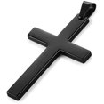 thumbnail image 3 of 18K Gold Iced Out Cross Pendant 316L Stainless Steel Cuban Link Chain Necklace For Men Women, 3 of 4