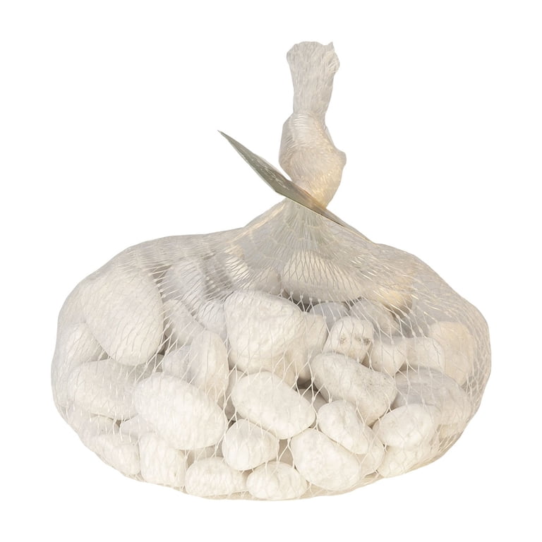 6 pack) Akasha Decorative White Natural Rocks, 16 oz. Bag