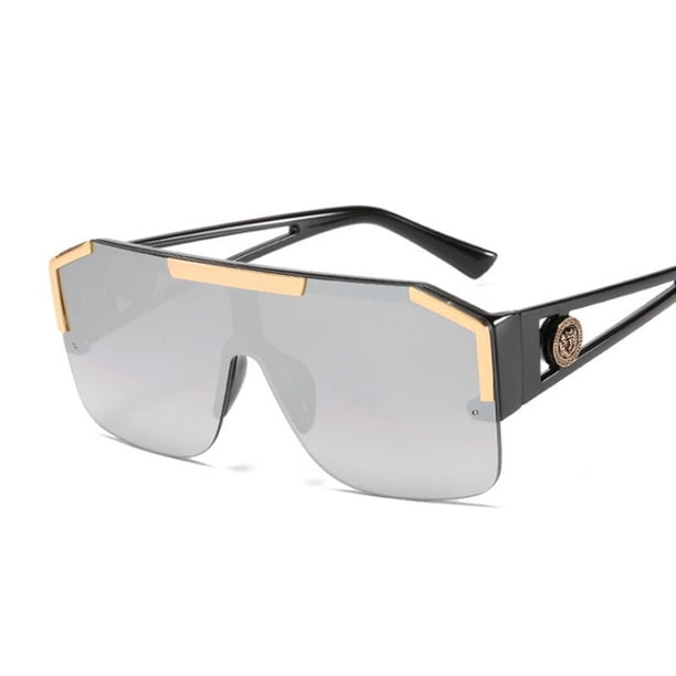 Gafas De Sol cuadradas para hombre y mujer, lentes De Sol con montura De gran tamaño, a la moda, De diseñador De marca, clásicas, sin montura