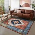 thumbnail image 3 of HAHDAXIA Boho Rugs for Living Room - 4x6 Area Rug Machine Washable Bedroom Rugs Non-Slip Untra-Thin Entryway Rug Throw Persian Distressed Kitchen Rugs Indoor Floor Carpet for Dining Room Bath, 3 of 7