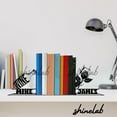 thumbnail image 4 of Shinelab Rose Wine Metal Bookends, Bar Decor Bookshelf, Wines Gift 13024, 4 of 5