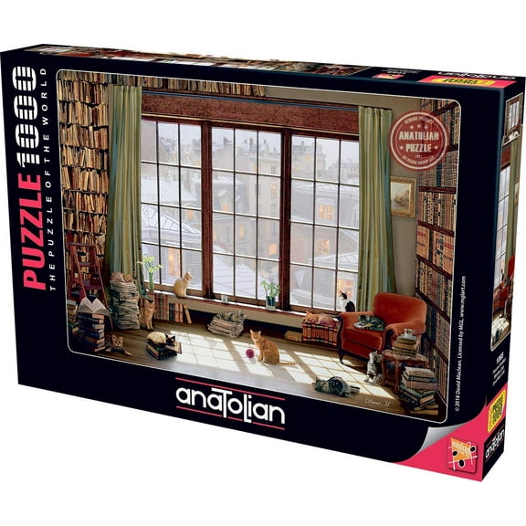 Anatolian Puzzle - Window Cats, 1000 Piece Jigsaw Puzzle, #1065, Multicolor (ANA1065)