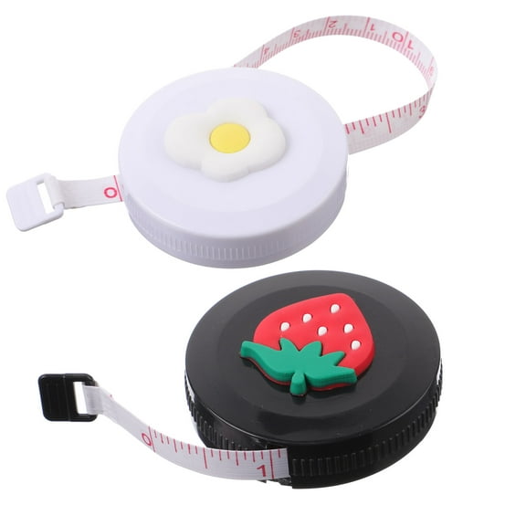 OUNONA Flexible Tape Measure for Body Measuring with Safe Edges Made of Plastic Assorted Color 2pcs