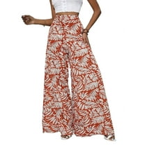 Women'S Stretchy Wide Leg Palazzo Lounge Pants Casual Comfy Middle Waist Palazzo Pants Color 6 M