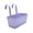 Light Purple, variant on Aximioll White Rectangular Hanging Planter 11.02 in, Durable Iron Railing Box with Dual Curved Hanging Arms, Balcony Flower Trough for Garden Fence and Deck Rail