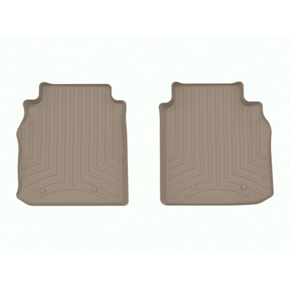 WeatherTech Custom Fit FloorLiners compatible with 2004-2013 Maserati Quattroporte - 2nd Row (2-Piece Liner), Tan