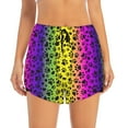 thumbnail image 2 of Goofa Animal Paw Rainbow Printed Women 2 in 1 Running Shorts,Quick Dry Athletic Workout Shorts,High Waisted Athletic Shorts with Liner Pockets-XX-Large, 2 of 9