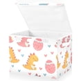 thumbnail image 2 of Cute Dinosaur Heart Egg Foldable Storage Bin with Lid and Handle Collapsible Storage Box 16.5 x 12.6 x 11.8 inches, 2 of 7